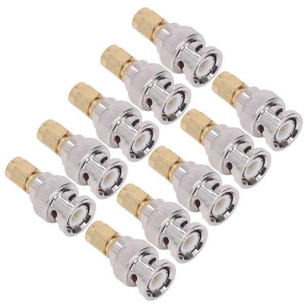 10 st SMA hane till BNC hane adapter utbyte RF koaxialkabel konverteringskontakt