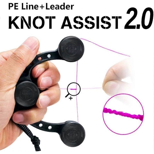 GT Knots - Linjknutverktyg - GT Knotter Leader knuthjälp - Assist 2.0 för FG GT RP - Verktyg för knutning av fiskelina