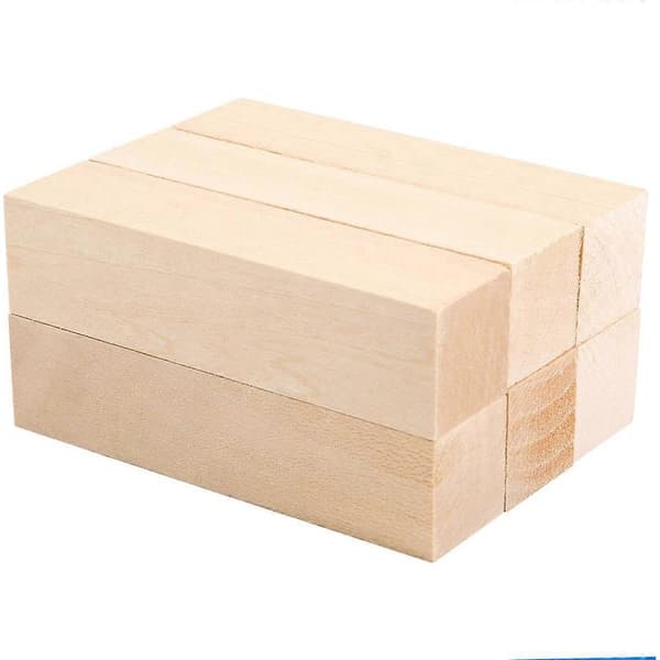 Nybebegynner treskjæringssett (6 lindeblokker) - DIY