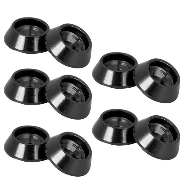 10 stk aluminiumslegeringsskrue Shim Oppgradering Reservedeler Passer for MND90 MN99 MN91 FJ45 (Sort)