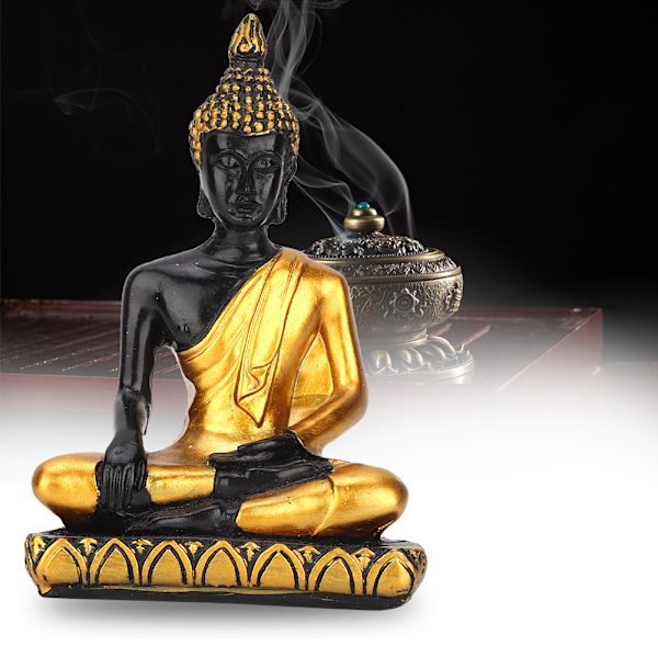 Populære sandbordstilbehør Sydøstasien Buddha Statue Harpiks Craft Ornament (Guld)