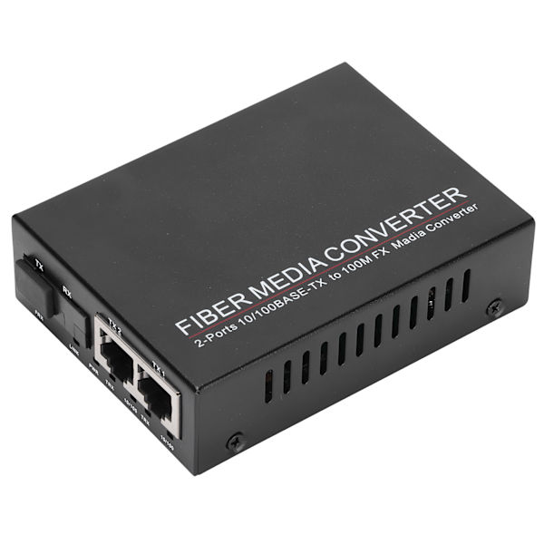 2-portars Ethernet-fiberswitch TBCMC3412ES20A Plug Play Stabil Robust Datornätverksswitchar 100240V(EU-kontakt )