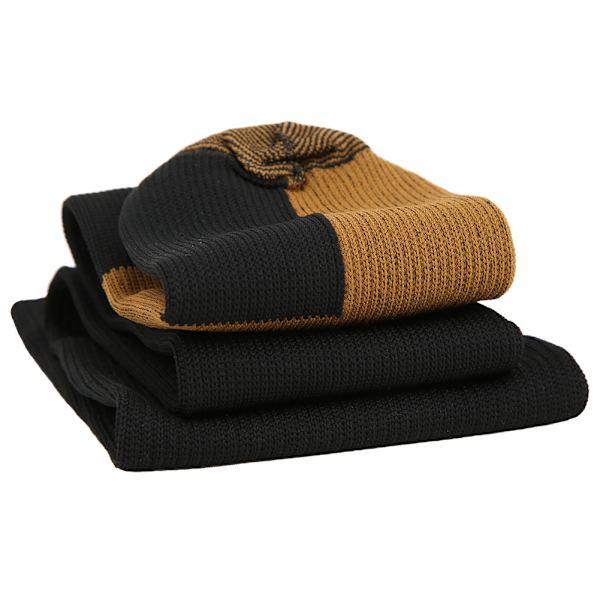 2 par sportkompressionsstrumpor Ankelskydd Kopparfiber Vadförtunningsärmar (kopparfiber Knähöga strumpor Svart l XL)