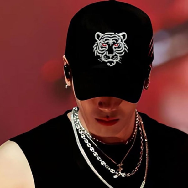 Animal Tiger Broderet Baseball Sol Hat Cool Hip Hop Baseball Hat til Mænd Kvinder Sports Fan