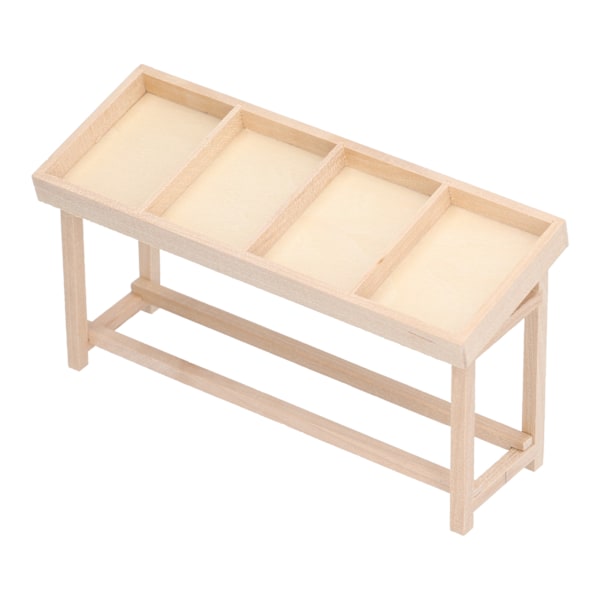 Nukkekotihyllytelineet 1:12 Miniatyyripuinen telinehylly nukkekodille DIY-koriste Hedelmä- ja vihanneshylly3