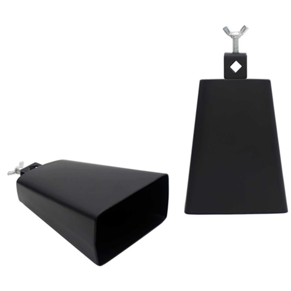 Percussion 6 tommer Metal Black Cowbell trommetilbehør med Stick