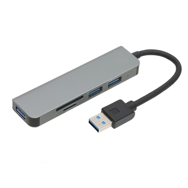 5 i 1 USB-hub 5 Gbps 3 USB-porte USB-dockingstation med TF-lagerkortlæser til pc-printer, bærbare computere, USB-flashdrev