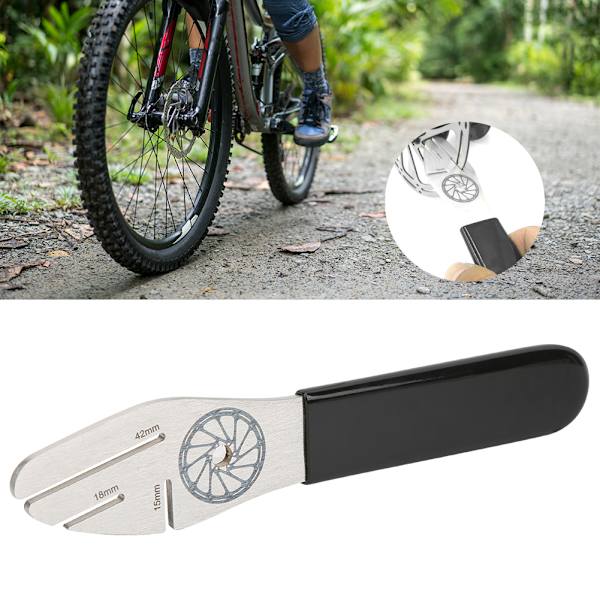 Rostfritt stål cykelbromsskiva bromsbelägg Reparationsjustering Truing Tool justeringsnyckel