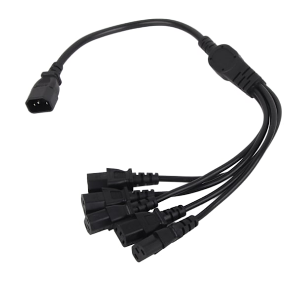 UPS PDU C14 til 5 X C13 strømadapterkabel han til hun 10A 250V Y splitter strømadapterkabel 1,6 fod