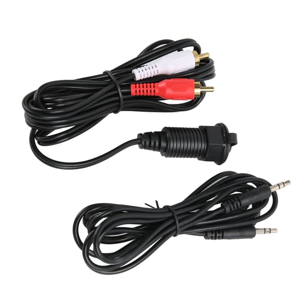 2m/6.56ft AUX Panelmonteringskabel 3.5mm til 3RCA Instrumentbræt Panel Flush Mount Kabel til Bil Båd Motorcykel