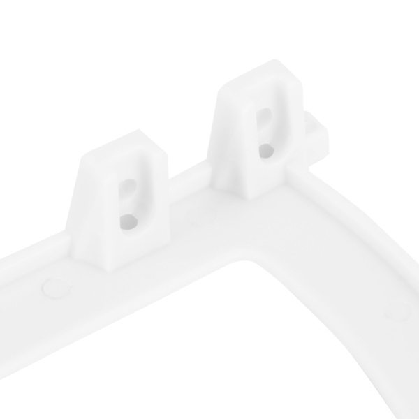 Hjem Plast uthulet to-lags skoskap Hylle Rack Holder Hengsler Tilbehør (Hvit)