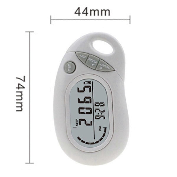 Mini 3D Stegräknare Portabel Stor Skärm Stegräknare Tracker