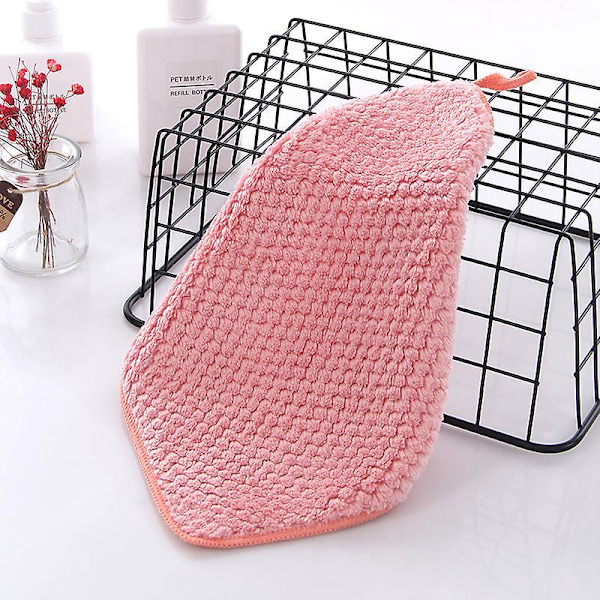 5-delars Köks Handduksset, Korallfleece Hängande Handduk, Snabbtorkande Superabsorberande Bältesögla, 25*25cm