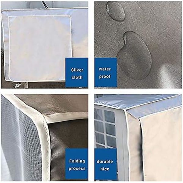 Utendørs Oxford Cloth Air Condition deksel - Støvtett, snøtett og vanntett (75*26*57cm)