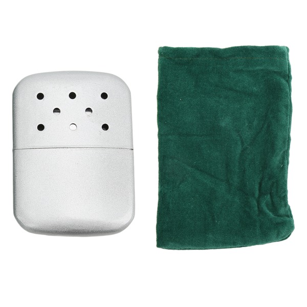 Bærbar drivstoffhåndvarmer Mini gjenbrukbar lomme sinklegering Dobbeltsidig varmevarmerDot håndvarmer