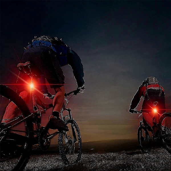 8Pack USB Oppladbar LED Sykkel Baklys, Frontlykt og Baklykt kompatibel med Landeveissykkel
