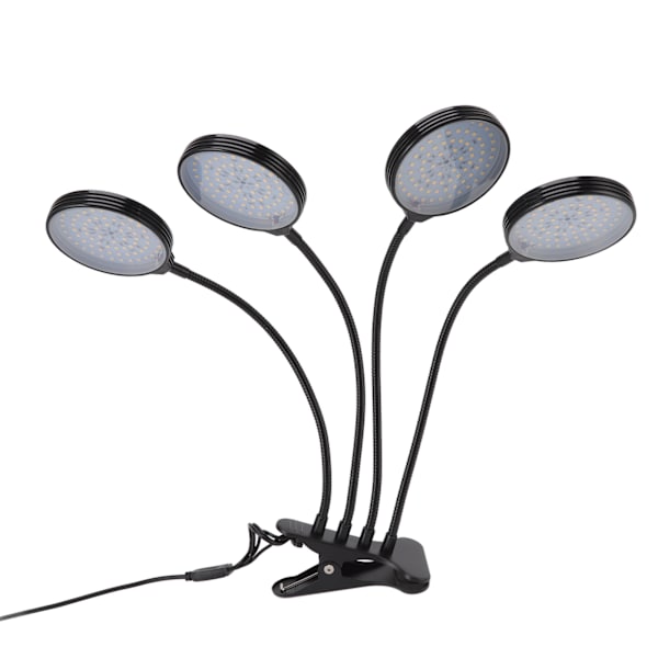 60W 4-pääinen LED-kasvikasvatusvalo USB-virtalähde, pidike kasvatuslamppu 5 himmennettävällä valaistustilalla sisäkasveille