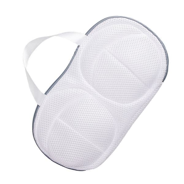 BH-vaskepose med dobbelt lynlås i polyester, anti-deformation netvaskeposer til vaskemaskine, lysegrå