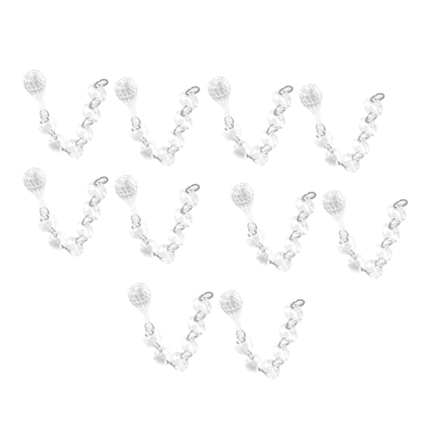 10 stk akryl takhengende kjegle 15 cm klar lang dråpeform for lysekroner babyrom juletre