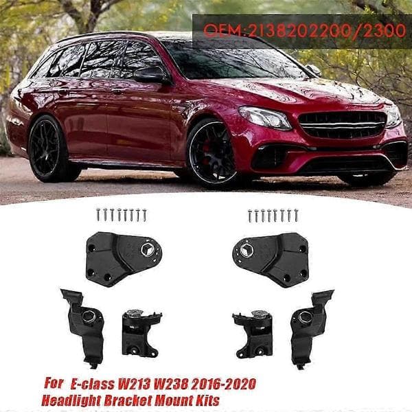 Left Headlight Bracket Repair Kits for Mercedes-Benz E-Class W213 W238 2016-2020 Black