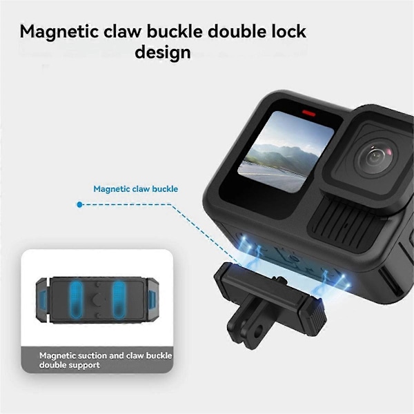 Magnetisk Quick Release Base til GoPro Hero 13 Adapter Kit Sort12