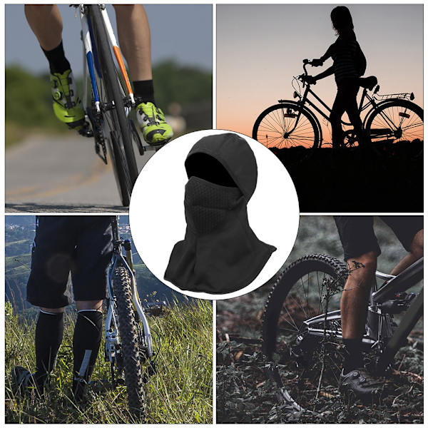Unisex Cykling Polyester Hoved Ansigtsmaske Udendørs Sport Vindtæt Vandtæt Varm HatSort klassisk