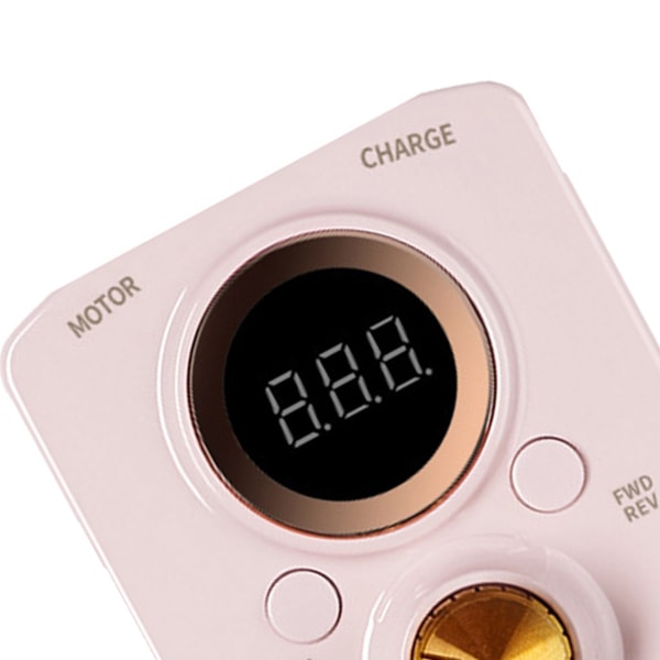 Spikslipmaskin Elektrisk LCD-skärm Justerbar Power Typ Nagelborrmaskin Rosa