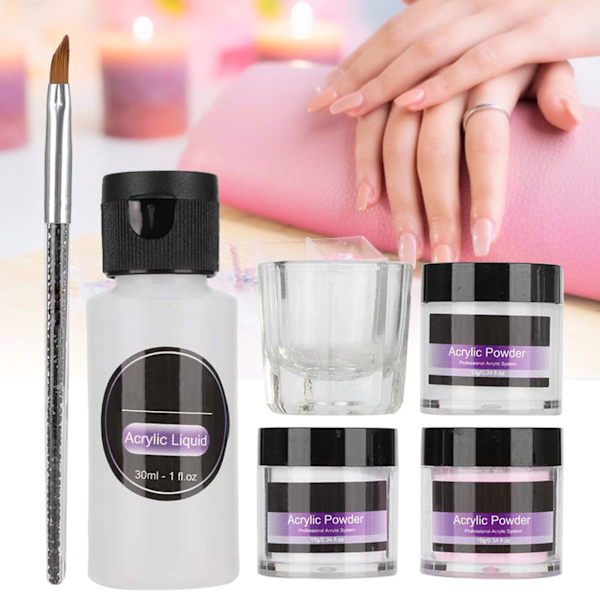 ROSALIND Akrylpulver Kristall Nail Liquid Extension Carving Manikyr Tool SetSJTC6-01