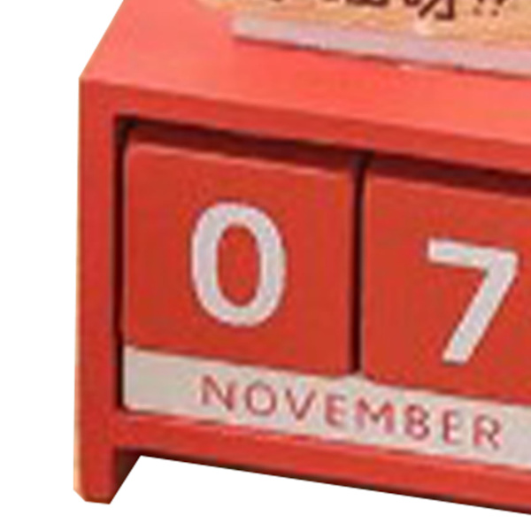 Trä evighetskalender nedräkning månad datum block kuber kalender söt skrivbordsdekoration typ 4