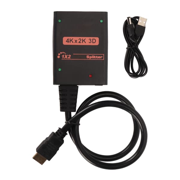 1 indgang 2 udgange HD Multimedia Interface Splitter 1x2 4K HD Multimedia Interface Splitter Konverter til dobbelt skærme