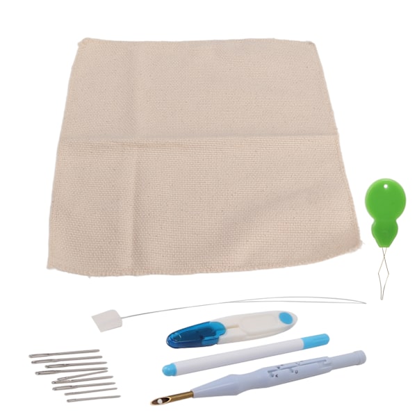 Punch Needle Kit Stainless Steel Sturdy Durable Ergonomic Design Wide Application Punch Needle Tool for Clothes Curtain