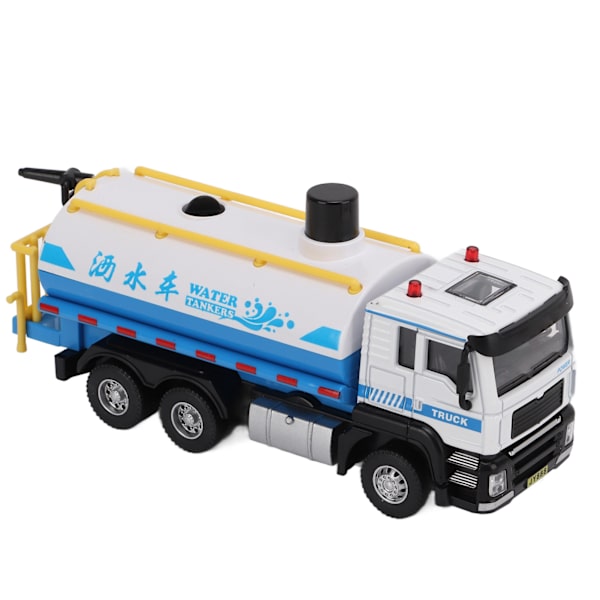 1/50 Vatten Tanker Modell Legering Pull Back Vatten Spray Sprinkler Lastbil Leksak för Pojkar Flickor Gåvor