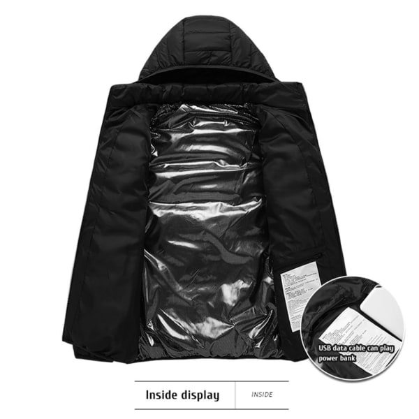 Electric Heating Coat Lett USB Electric Body Warmer Klær for menn og kvinner