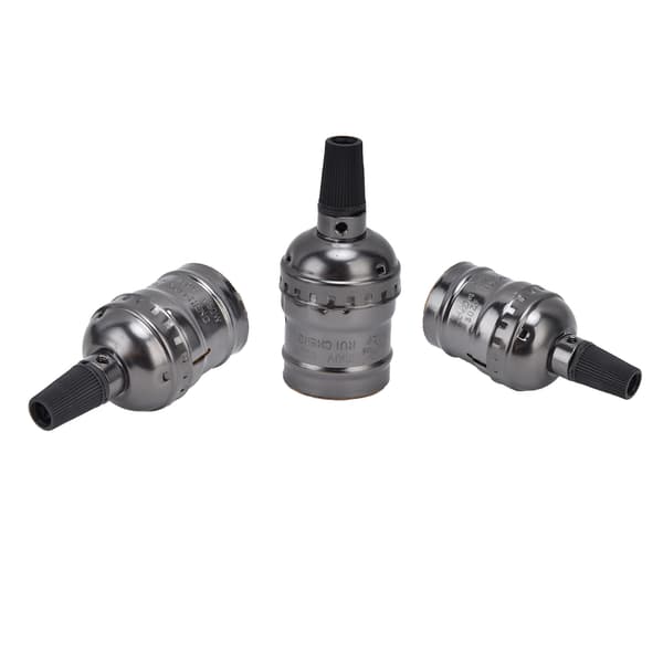10 stk. Retro Lampeholder Holdbar Elegant Aluminium Loftpære Sokkel til E26 E27 Pære