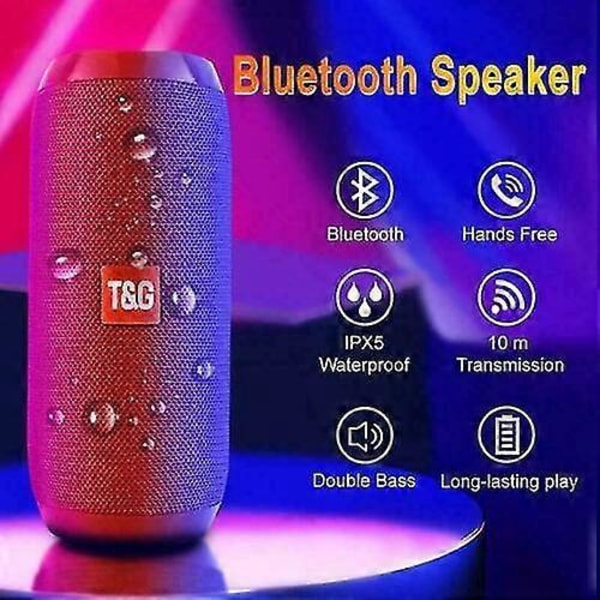 40W vedenkestävä Bluetooth-kaiutin, kannettava langaton stereo subwoofer ja varavirtalähde, sininen