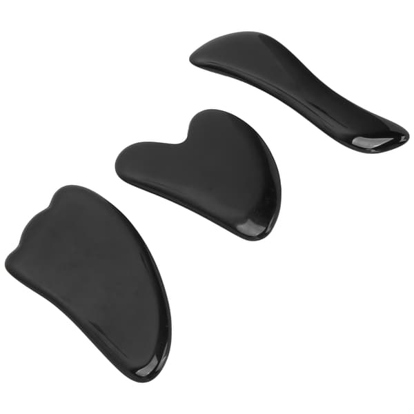 Professionel Obsidian Ansigtsmassage Gua Sha Værktøj Bærbar Kropsterapi Skrabebord Sæt