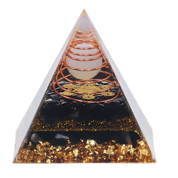 Orgone Pyramid Dekorativ Balanserande Energi Power Sten Pyramid Ornament för Yoga Meditation Sovrum