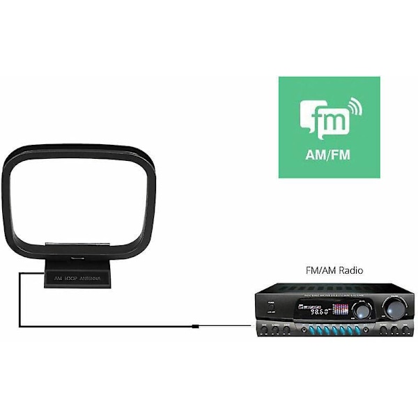 AM FM Loop Antenne 2 Pin Bare Ledningstilkobling AM Antennekabel Ledning For Bordstereo Mottaker Innendørs Radiomottaker