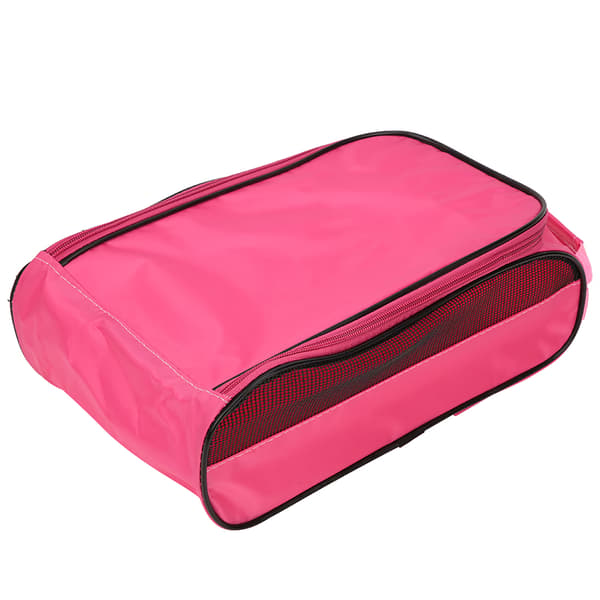 Nylon Golfskobag Rosa Bärbar Andningsbar Stor Kapacitet Skoförvaring Organizer