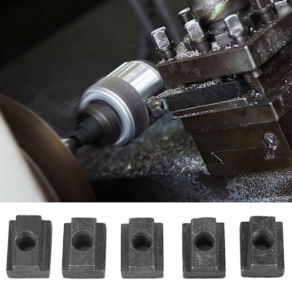 5 st Black Oxide Grade 8.8 Kolstål t slitsmutter T mutter gängad M6-gänga