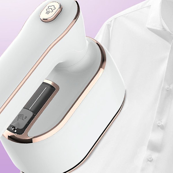 Foldbar håndholdt dampstrygejern med keramisk nonstick sålplade til europæisk stik, hvid
