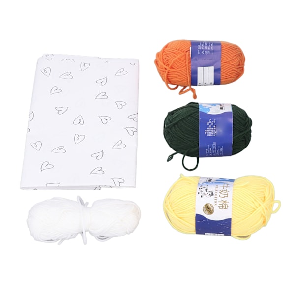 Handgjord bukettmaterialset fint hantverk konstgjord blombukett material DIY garn bukett kit för flickgåva 6 tulpaner 3 vita prästkragar