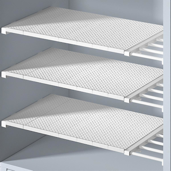 Expanderbar DIY garderobsstång och garderobsavdelare 38-55cm VIT