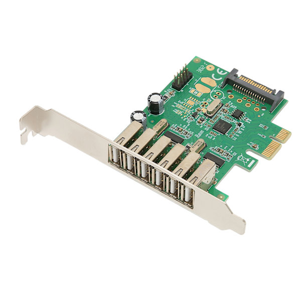 PCIE til USB Udvidelseskort 6 USB2.0 Interface 15PIN SATA 480Mbps 12Mbps 1.5Mbps Desktop Computer Intern Hub til Win