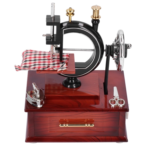 Ompelukone Music Box Kellokoneisto Retro Style Craft Collection Pöydän koristelu