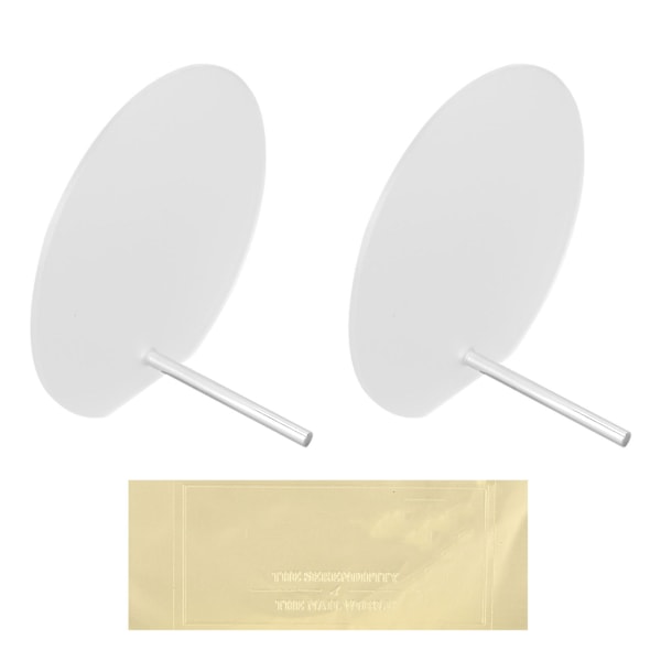 2 st nageldisplaybrädor i akryl, frostade, runda nagelkonstprover, färgkort, visningshållare för nagelsalong