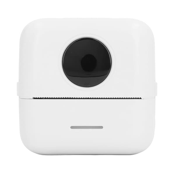 Lomme termoprinter Bluetooth High Definition Bærbar Mini Printer til QR-kode Etiket Hvid