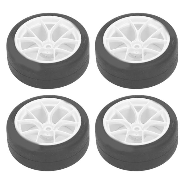 4 st 1/10 On Road Hjul Däck Gummi Universal för TAMIYA TT01 XV01 RC Bil Typ A Vit
