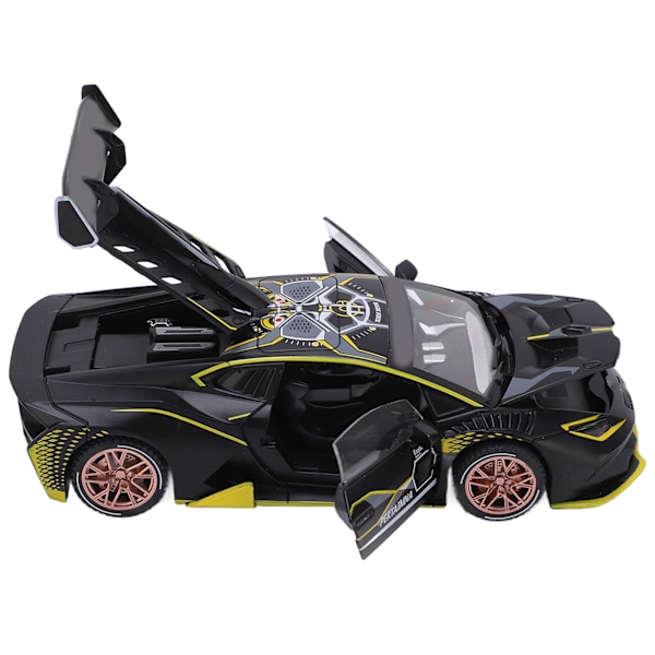 1/32 Legering Støbt Model Sportsvogn Simulering Lyd Lys Træk Tilbage Superbil til Børn Sort