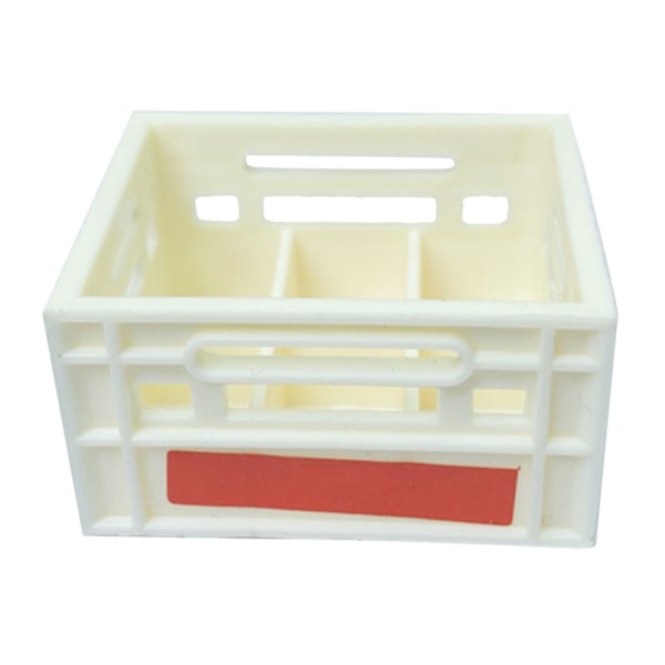 Miniatyr öl korg modell plast dockhus öl låda lätt konstgjord mini öl fall hem bar dekor beige
